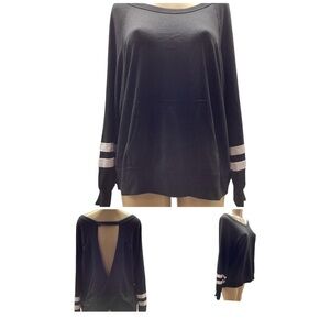 Lily White Size XXL Open Black Sweater With Open Back. New Without Tags.